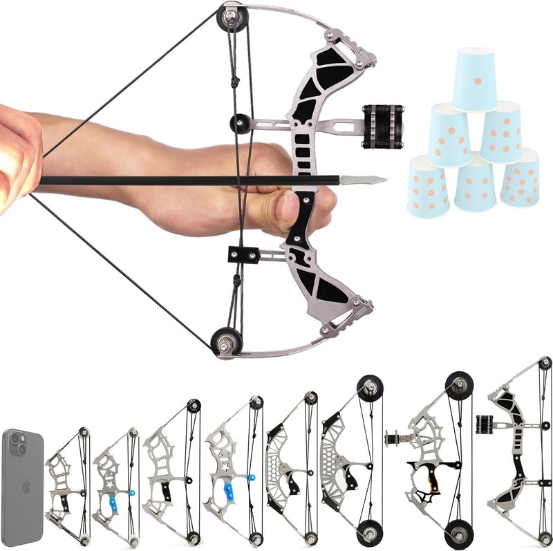 CENWTY Compound Bow and Arrows Set for Archery Target Shooting Small Hunting Games PocketBow Survival Bow Gift LTH/RTH - Image 1